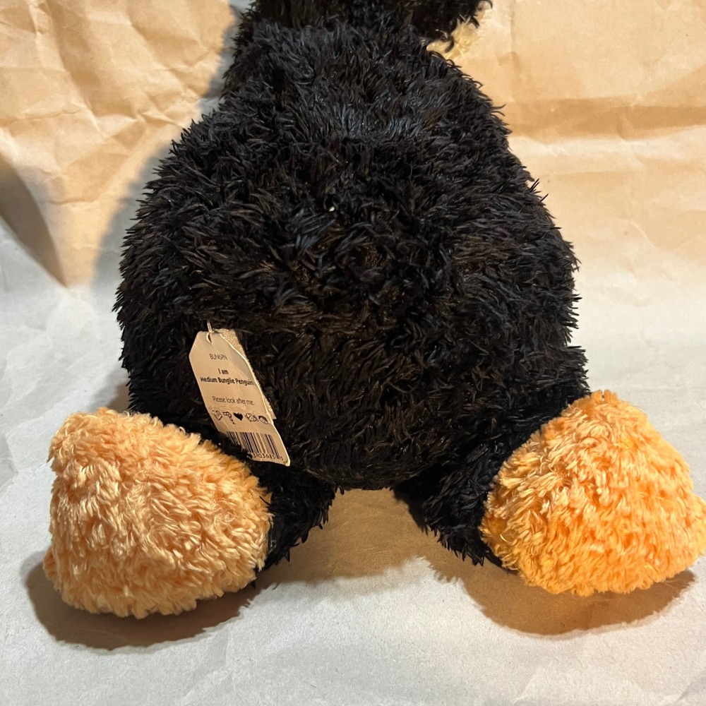 Jellycat Medium Bunglie‎ Penguin Black White Orange Plush Stuffed Animal BUN6PN - Picture 10 of 11